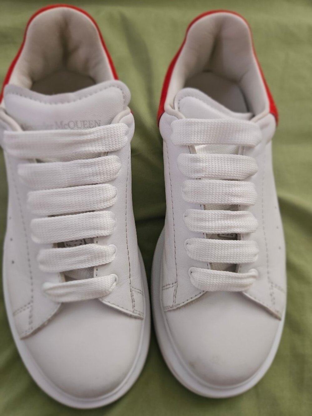 Alexander McQueen Oversized Sneaker 'White Lust Red" Kids Sz 32